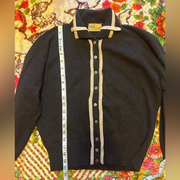 Vintage 1950s cashmere sweater rockabilly style - Picture 7 of 8